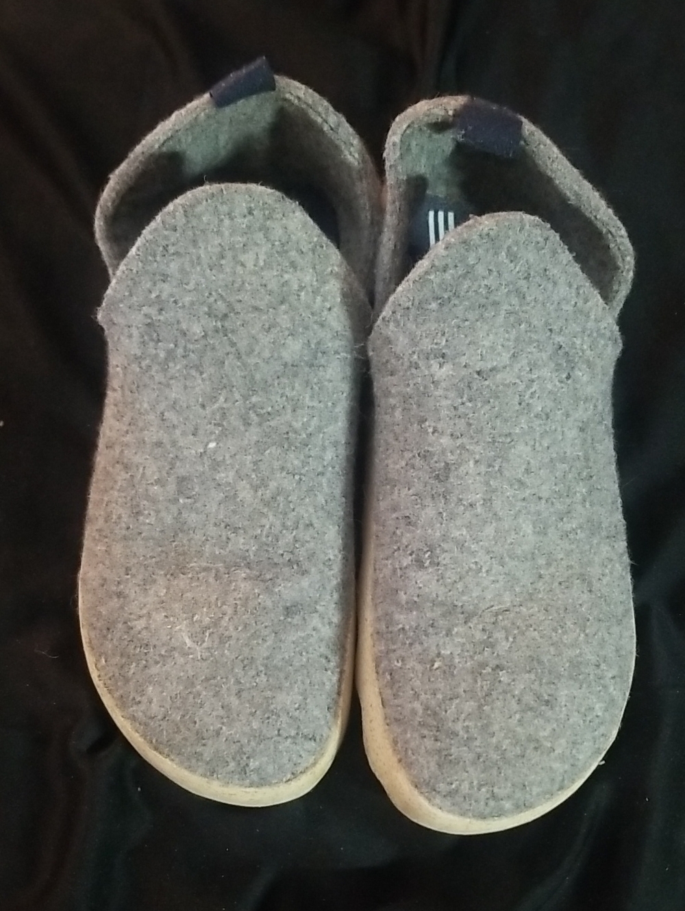 Women's Gray Wool Slip-On Loafers